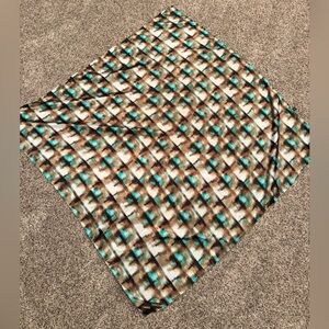 Elegant Brown and Blue Women's Scarf